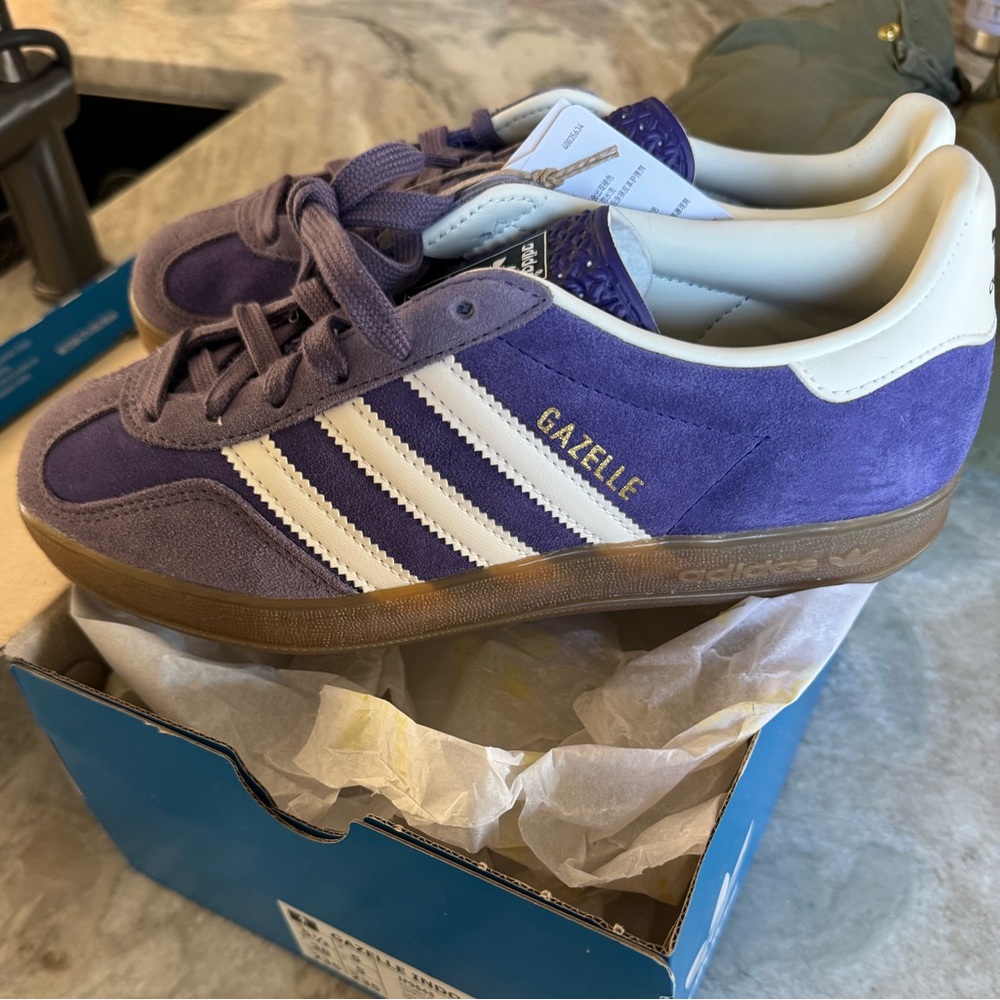 adidas Gazelle Purple Suede Sneakers